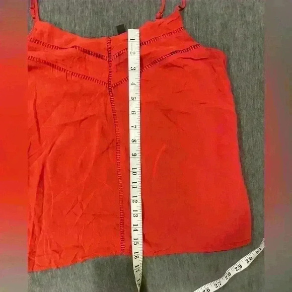 Banana Republic Rust Orange Embroidered Spaghetti Strap Tank Top - Size M - Picture 6 of 6